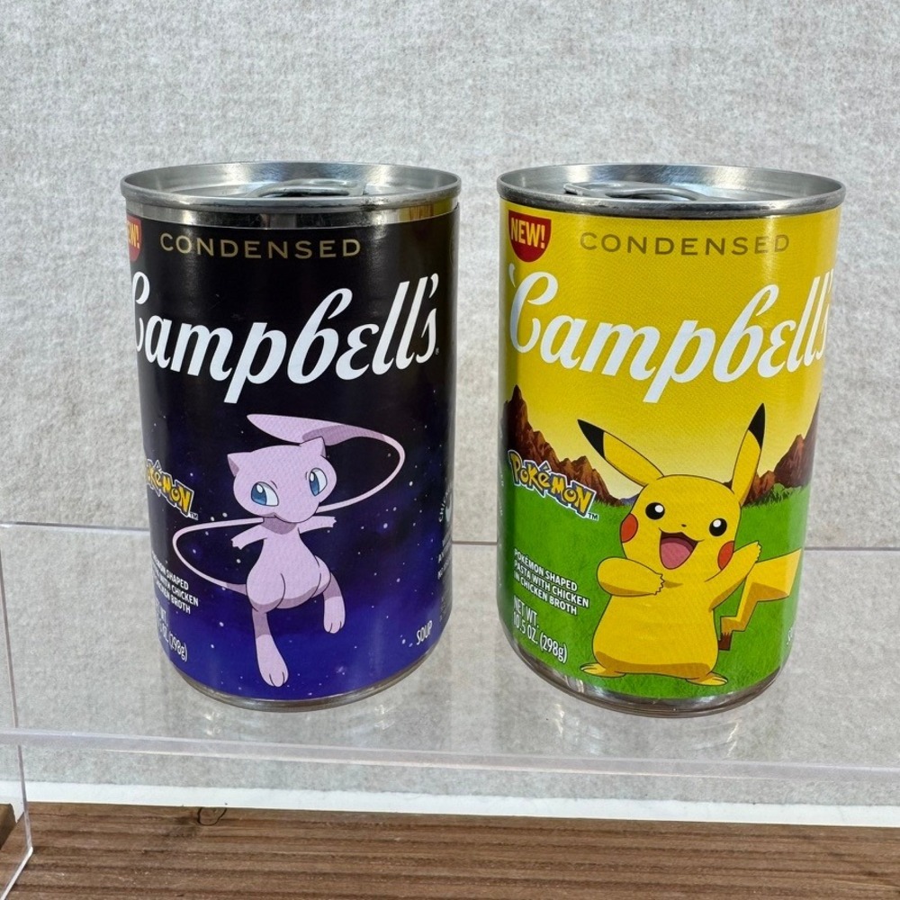 Campbell's Condensed Soup Pokemon Pikachu Mew Lot of 2